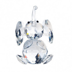 2 3inch Glas Kristall Klar Elefant Figurines Pappers Hantverk Art Collection Souvenir Födelsedag Jul