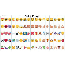 Symboler Glyfer Kort För A4 Storlek Led Cinematic Ljus Låda Bio Ljuslåda Emoji Pack Includ 85pcs