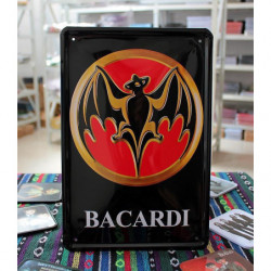 Rom Bacardi Metall Tenn Skyltar Tallrik Skylt Hus Kafé Restaurang Bar Affisch Antik Imitation Järn