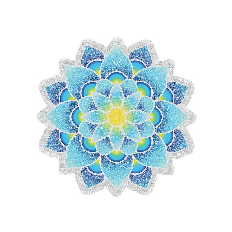 Indisk Gobeläng Mandala Lotus Matta Yoga Bohemisk Blomma Toalla Sjal Tofs Tryckt Cape Sunblock Strand