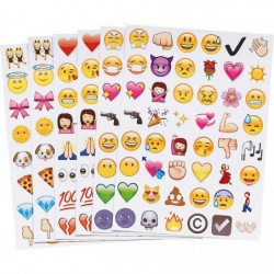 Söt 48 Dö Skära Emoji Leende Sticker För Bärbar Dator För Anteckningsbok Meddelande Hög Vil Rolig