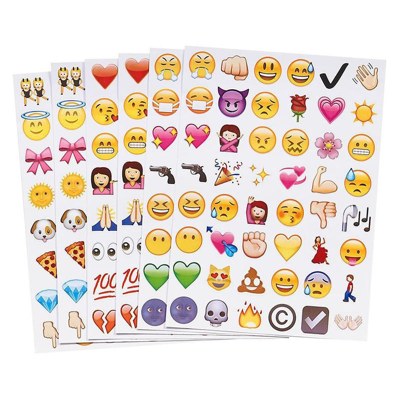 Söt 48 Dö Skära Emoji Leende Sticker För Bärbar Dator För Anteckningsbok Meddelande Hög Vil Rolig