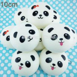10cm Jumbo Panda Squishy Samlar Söt Bullar Bröd Hängsmycke Mat Leksak