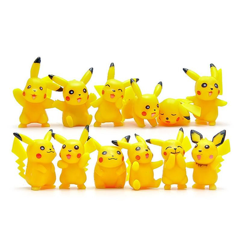 12st Massa Pikachu Siffror Umbreon Espeon Glaceon Vaporeon Figur Leksaker 5cm Mjuk Fylld Anime Härlig