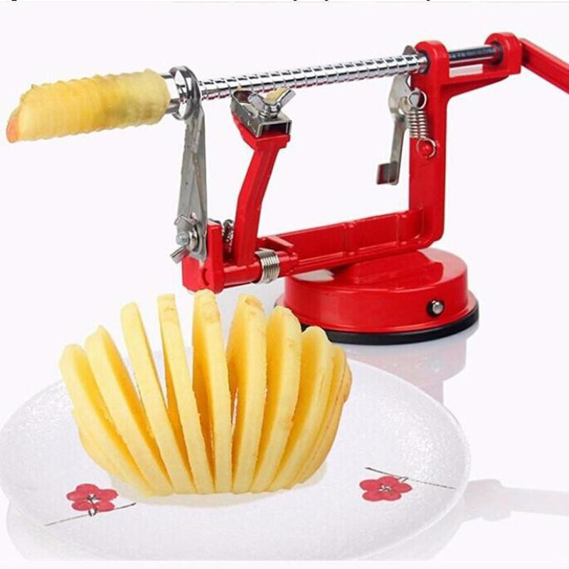 3 I 1 äpple Skalare Frukt Skalare Skivning Maskin Rost Stål äpple Frukt Maskin Skalad Verktyg Kreativ