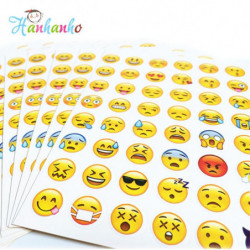 Hanhanho 20 Ark Packa Emoji Klistermärken Smily Ansikte Klistermärken För Anteckningsbok Meddelande
