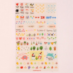 Söt Härlig 6 Ark Papper Klistermärken För Dagbok Scrapbook Bok Vägg Dekor För Dekoration X Tecknad