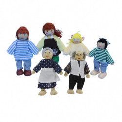 4pcs Trä Docka Dockhus Miniatyr För Barn Barn Spela Leksak Trä Leksaker Bebis Leksaker Pedagogisk