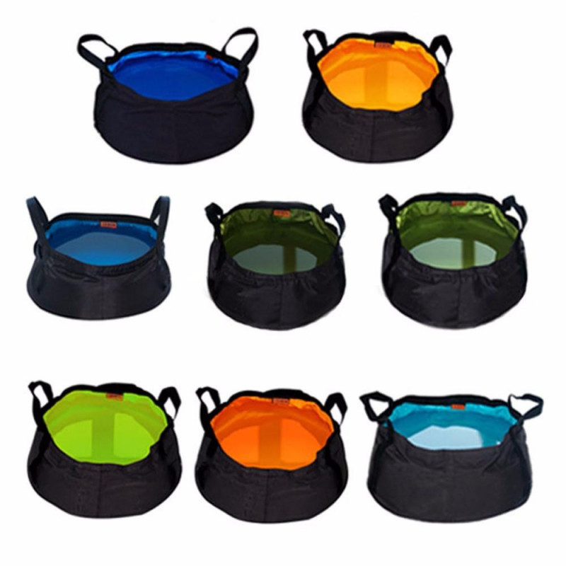 Camping Hink 8 5l Utomhus Hopfällbar Buckets Tvättning Handfat Bärbar Hink Vatten Pott Camping Hopfällbar