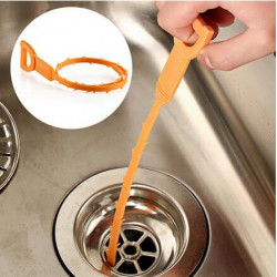 Dränering Rör Avlopp Rena Krok Rörledning Muddra Anordning Kök Toalett Orange 51cm Plast Remsa Verktyg