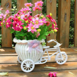 Tvätt Korg Vit Cykel Design Blomma Korg Lagring Behållare För Blomma Växt Hem Fest Dekoration Panier