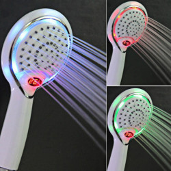 Lcd Hand Dusch Handheld Dusch Huvud Led Dusch Say Med Temperatur Digital Visa 3 Färger Byta Vatten Powered