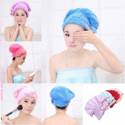 Lady Bad Microfiber Handduk Snabbt Torr Hår Torkning Bowknot Dusch Bad Slå In Hatt Keps Spa Bad