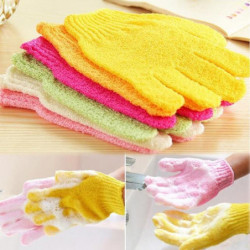 Mode Slumpmässig Färg Dusch Exfoliating Tvätta Hud Spa Skum Massage Scrubber Badning Handskar