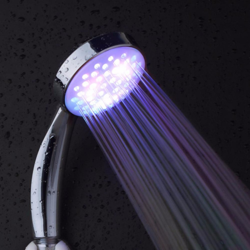 1 St Romantisk Automatisk 7 Färg Led Lights överlämnande Dusch Huvud För Badrum
