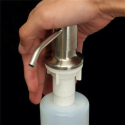 Nickel Bänkskiva Kök Sjunka Tvål Dispenser Flaska Byggd Vägg Montera Hand Flytande Tvål Dispenser
