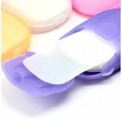 Ark Resa Bärbar Hälsa Vård Blekning Exfoliating Rena Tvätta Hand Tvål Papper Löv Med Mini Fall