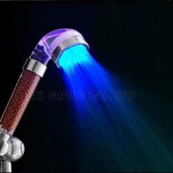 Led Dusch Sparande Vatten Turmalin Spa Anjon Hand Dusch Tryckpos Trunc Hand Held Badrum Led Dusch Huvud
