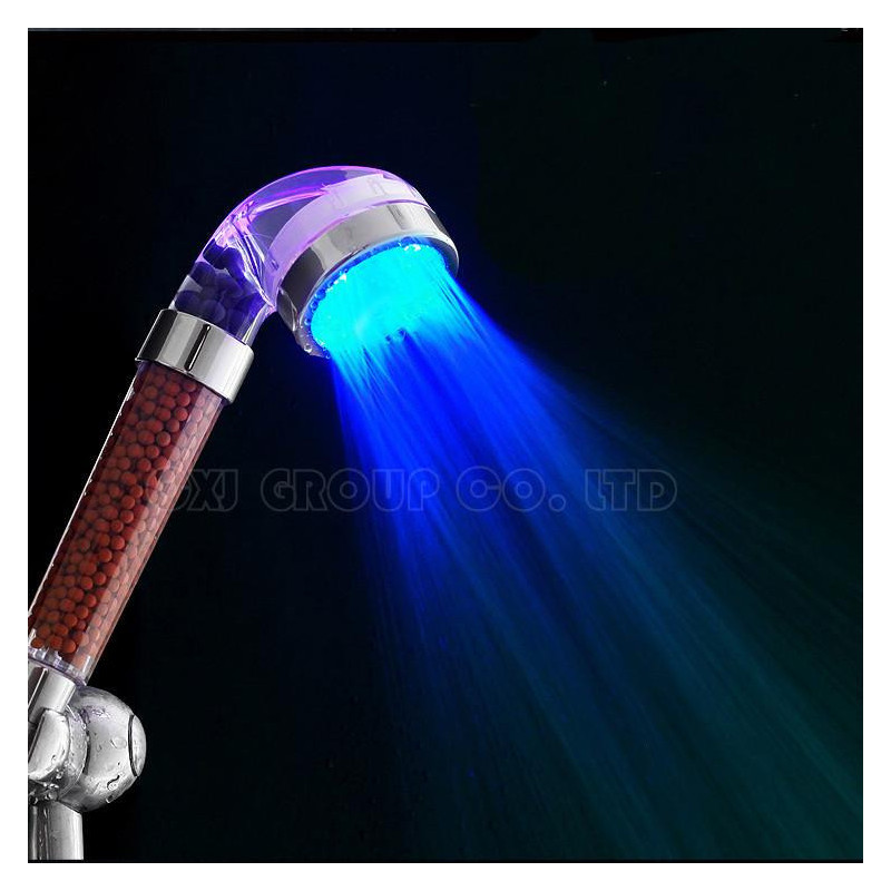 Led Dusch Sparande Vatten Turmalin Spa Anjon Hand Dusch Tryckpos Trunc Hand Held Badrum Led Dusch Huvud