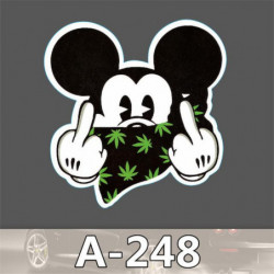 A248 Tidvatten Varumärke Parodi Av Mickey Mus Pvc Folder Vattentät Klistermärken Toon Död Flyga Skoter