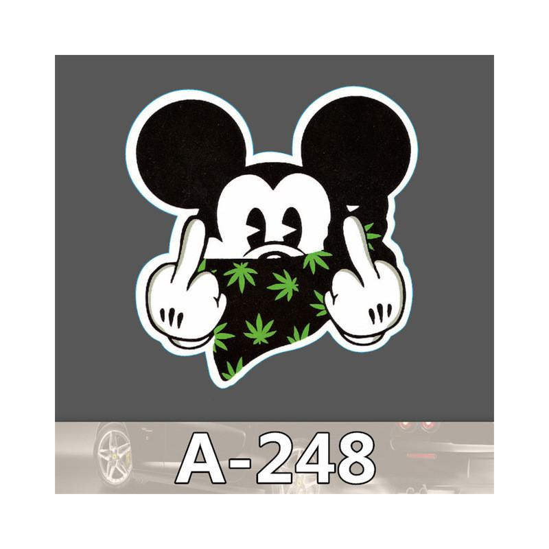 A248 Tidvatten Varumärke Parodi Av Mickey Mus Pvc Folder Vattentät Klistermärken Toon Död Flyga Skoter