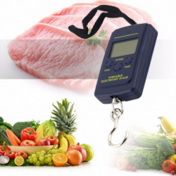 Hållbar Bärbar 40kg 10g Lcd Digital Visa Elektronisk Hängande Fiske Digital Ficka Vikt Krok Skala