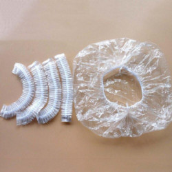 100pcs Engångs Disponibel Hotell Dusch Badning Klar Hår Elastisk Caps Hattar Dusch Caps