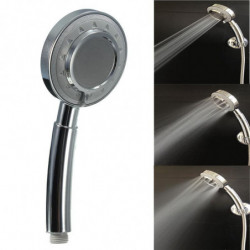 Universell Sgg Hållbar Silver Handheld Vatten Sparande Tryck Regn Dusch Huvud Badrum Spa Lätt Till