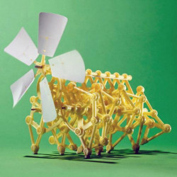 Diy Robot Vind Powered Gående Rollator Mini Strandbeest Hopsättning Modell Robot Barn Barn Leksak