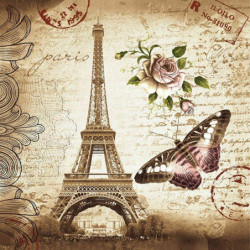 Paris Dusch Gardiner Badrum Mildewoof Polyester Fjäril Reste Sig Eiffel Torn Gardiner Vattentät Tyg