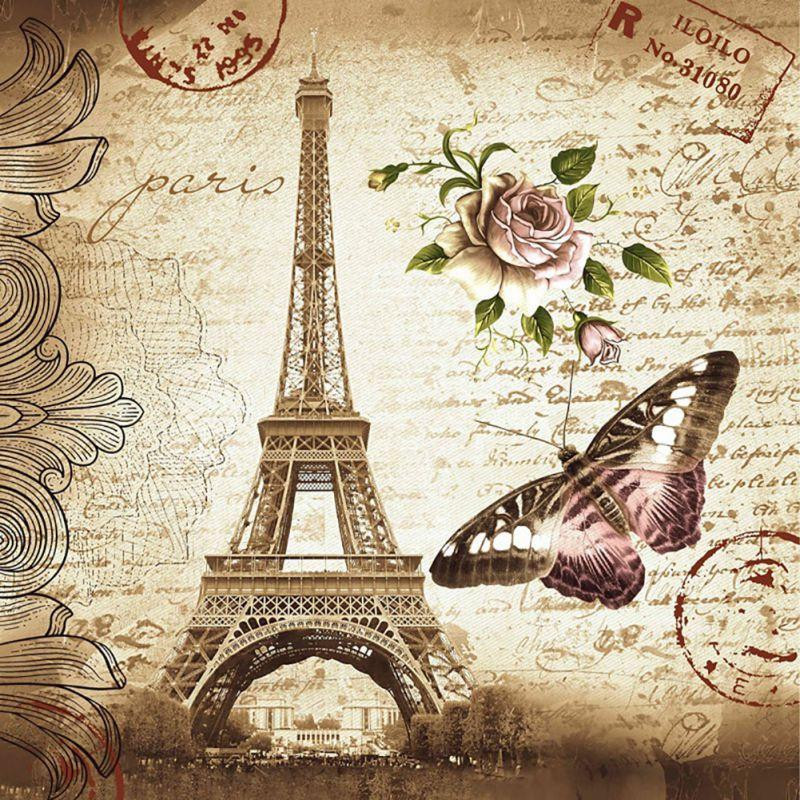 Paris Dusch Gardiner Badrum Mildewoof Polyester Fjäril Reste Sig Eiffel Torn Gardiner Vattentät Tyg