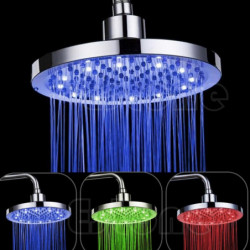 8 Inch Tum Runda Regn Rost Stål Badrum Rgb Led Ljus Dusch Heady102