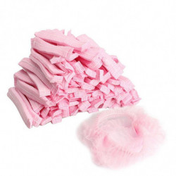 100pcs Disponibel Dusch Keps Hattar Ej Vävd Veckade Anti Damm Disponibel Dusch Caps Rosa
