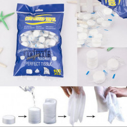 100pcs Disponibel Komimerad Handduk Magi Mini Bärbar Ansikte Vård Bomull Handdukar Bärbar Utomhus