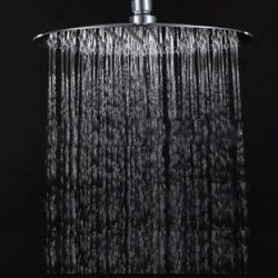 12 Tum Perfekt Runda Badrum Rost Stål Regn Dusch Huvud Mixer