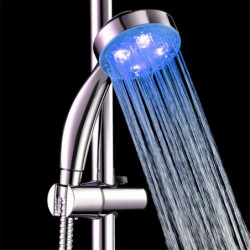 Handheld 7 Färger Led Ljus Vatten Bad Hem Badrum Dusch Huvud Glöd Kvalitet Först P6