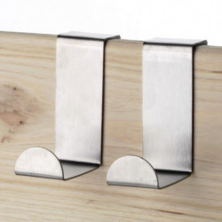 2pcs Rost Stål Kök Skåp Dra Krokar Kök Skåp Dra Handduk Kläder Grytkrok Kläder Galge Hållare
