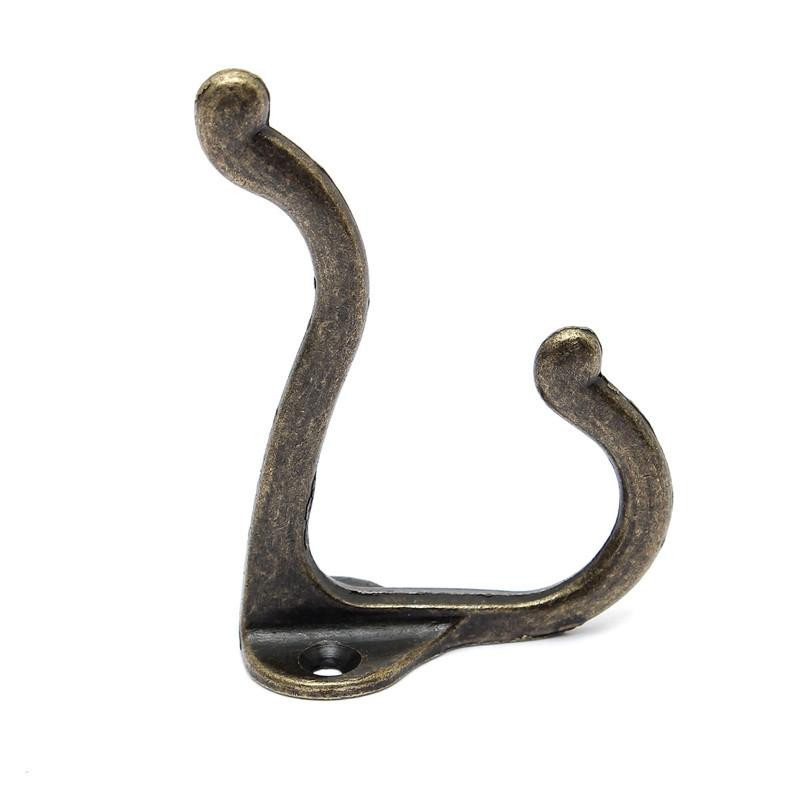 Årgång Antik Stil Badrum Bistånd 53x29x75mm Metall Hatt Täcka Kläder Handduk Morgonrock Bad Vägg