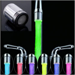 Het 7 Färg Rgb Färgrik Led Ljus Vatten Glöd Kran Knacka Huvud