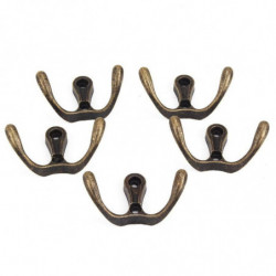 5pcs Dubbel Klo Kläder Täcka Morgonrock Handväska Hatt Krok Antik Brons E2shopping