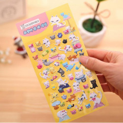 Sst X 1 Ark 39 Fröken Katt 39 Tecknad Serie Söt Söt 3d Bubbla Klistermärken Scrapbooking Sticker