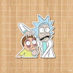 Stack Och Morty Vattentät Pvc Dekal För Barn Anteckningsbok Dagbok Dator Bärbar Dator Telefon Resväska