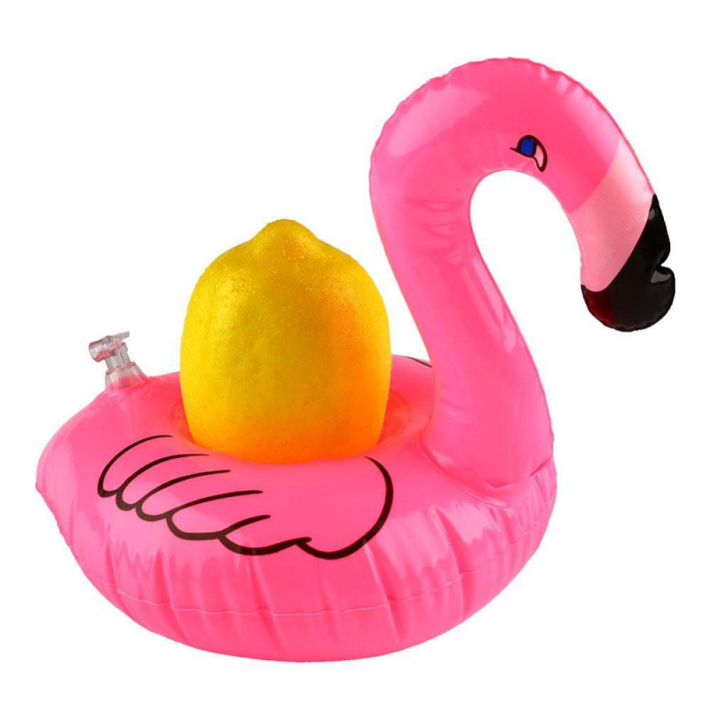 Häftigt Söt Flamingo Flytande Uppblåsbar Dryck Koks Kan Hållare Slå Samman Bad Rosa För Sommar