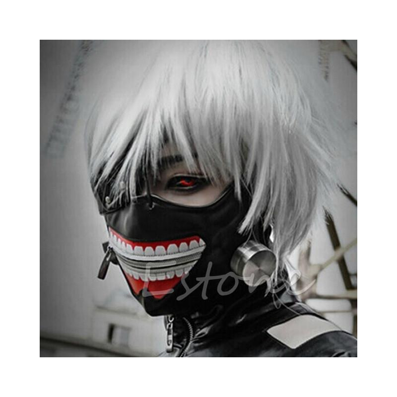 Häftigt Cosplay Tokyo Ond Ande Kaneki Ken Halloween Fest Justerbar Dragkedja Stötta Mask