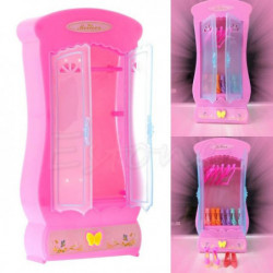 1 St Rosa Closet Garderob För Docka Flickor Leksak Insessa Sovrum Möbel