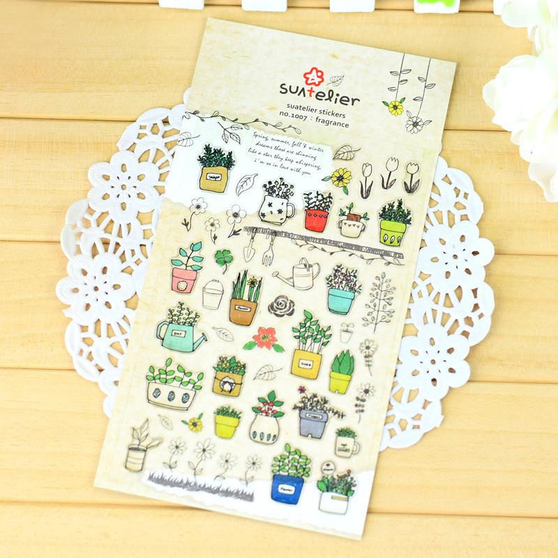 Doftande Inlagd Diy Söt Dekal 1 Ark Söder Korea Själv Lim Klippbok Epoxi Dekal Design Handla Om Trädgårdsarbete