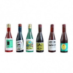 6 St Uppsättning Kök Dryck Vin Juice Flaskor 0112 Dockhus Miniatyr Möbel Multipos Trunc