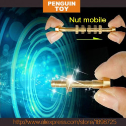 Nöt Av Bult Skruva Lura Micro Psykisk Roterande Närbild Magi