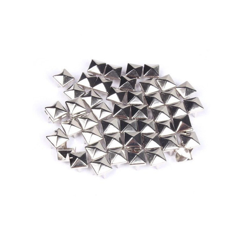 100 St Massa Plagg Nitar Sten Punk Silver Spikes Hingst Revit Trim Diy Hand Göra Kläder Skor Väska