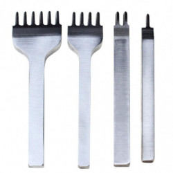 4pack Uppsättning 5mm Diy Läder Hantverk Verktyg Hål Punches Söm Stansa Kits 1 2 4 6 Klo Läder Hål